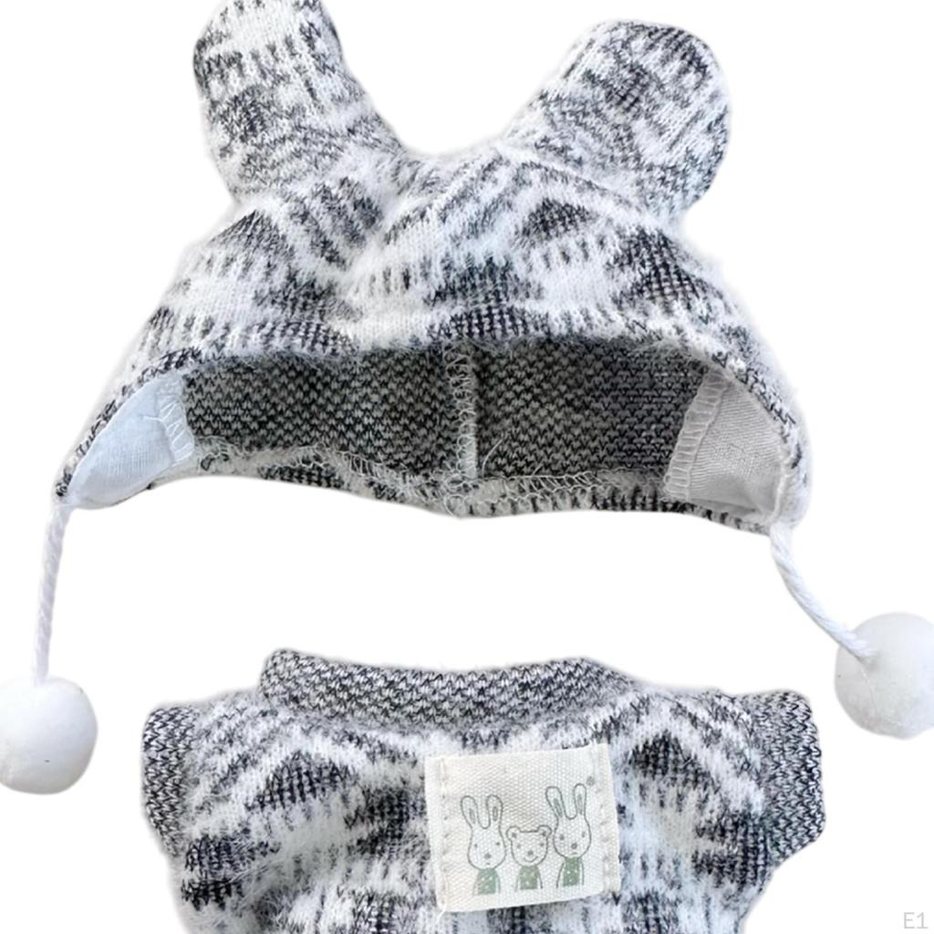 Кукольный свитер Удобная подвеска Съемная одежда для 15 см Серый