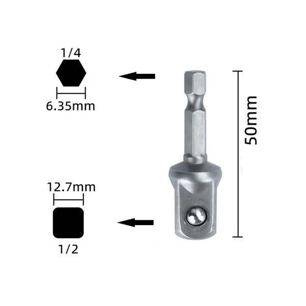 Universal Jack Socket Adapter For Hand Drill Jack Sleeve Car Maintenance Vehicle Labour-Saving V2U3