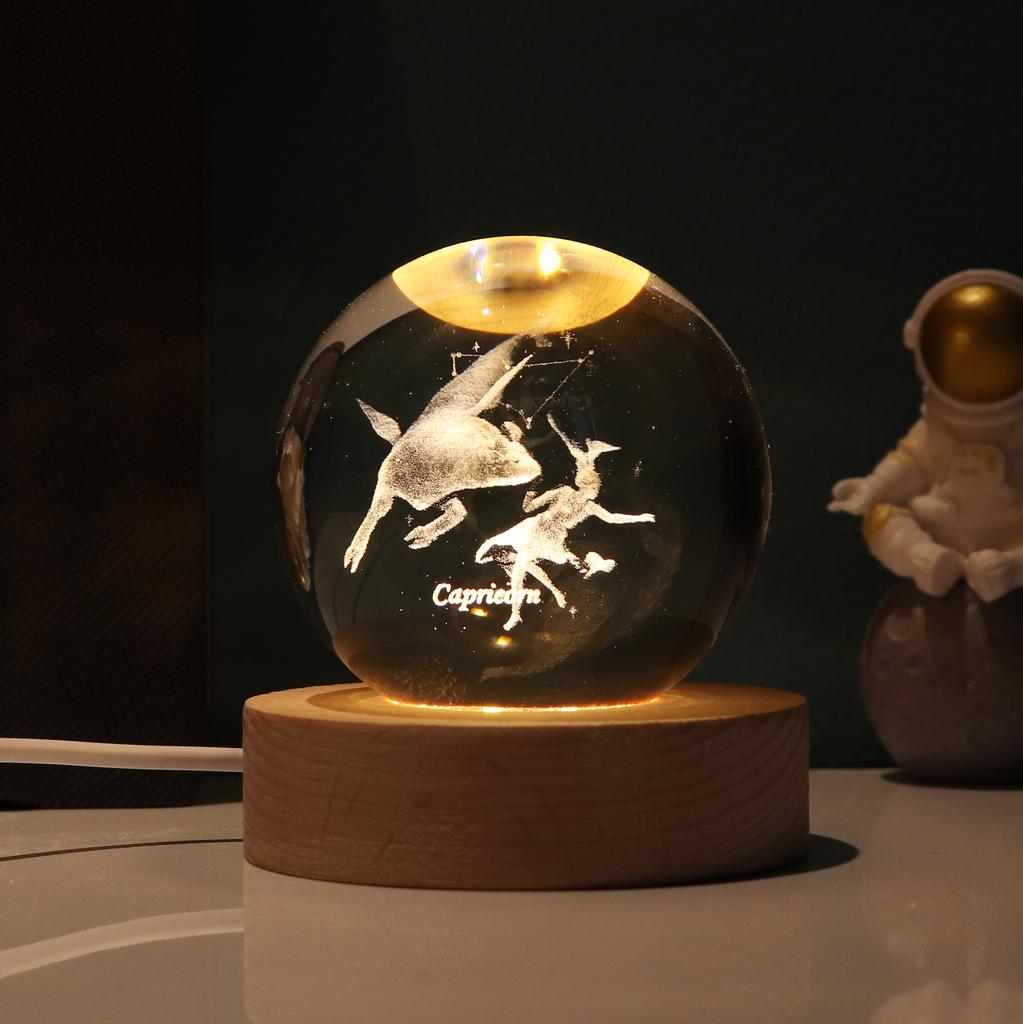 12 созвездий, маленькие ночные светильники, светящийся хрустальный шар, настольные декоративные светильники, украшения, маленькие ночные светильники на день Святого Валентина