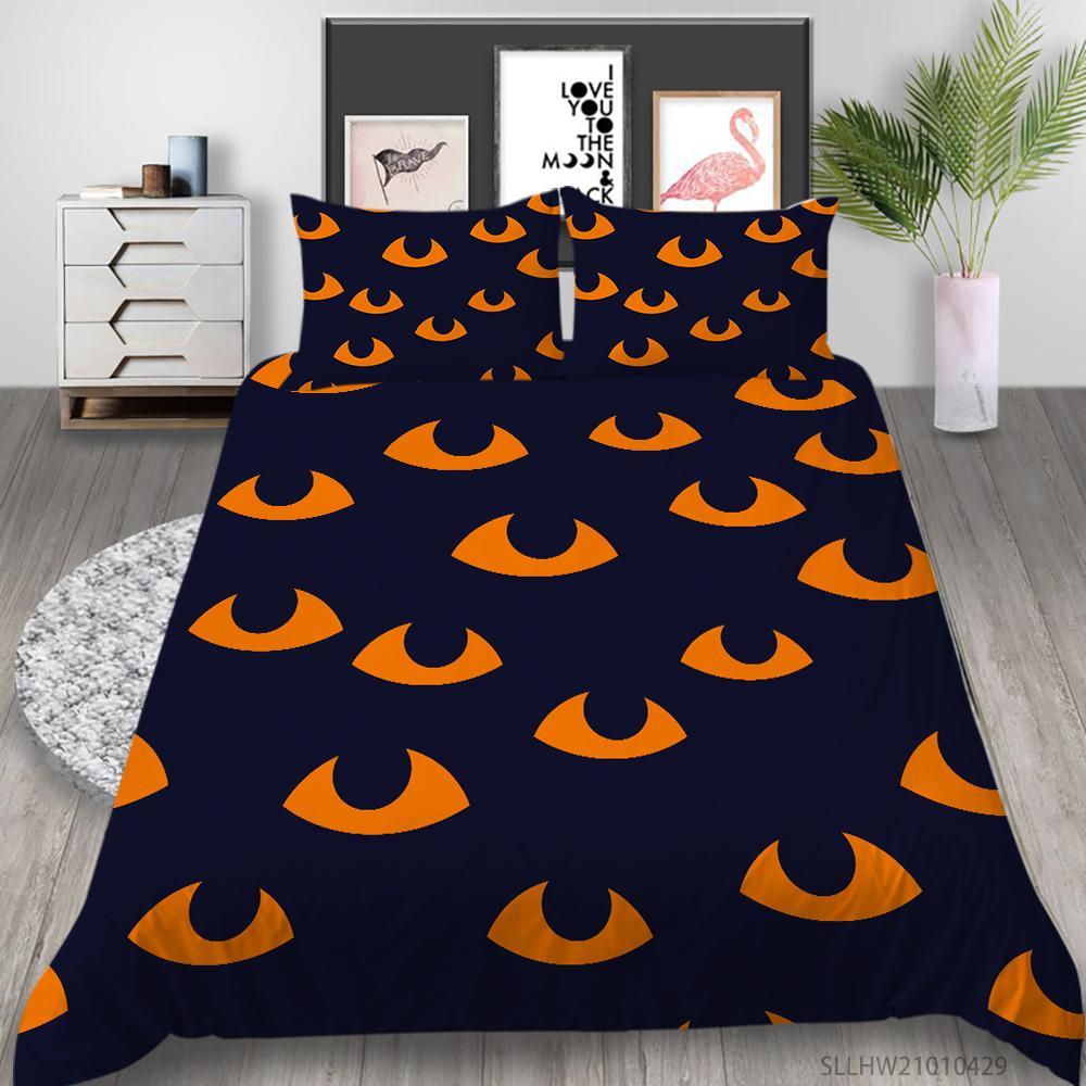 Постельное белье с принтом в виде головы черепа, односпальная двуспальная кровать, полноразмерная персонализированная наволочка с темным узором и пододеяльник 2 или 3 удобных украшения для дома