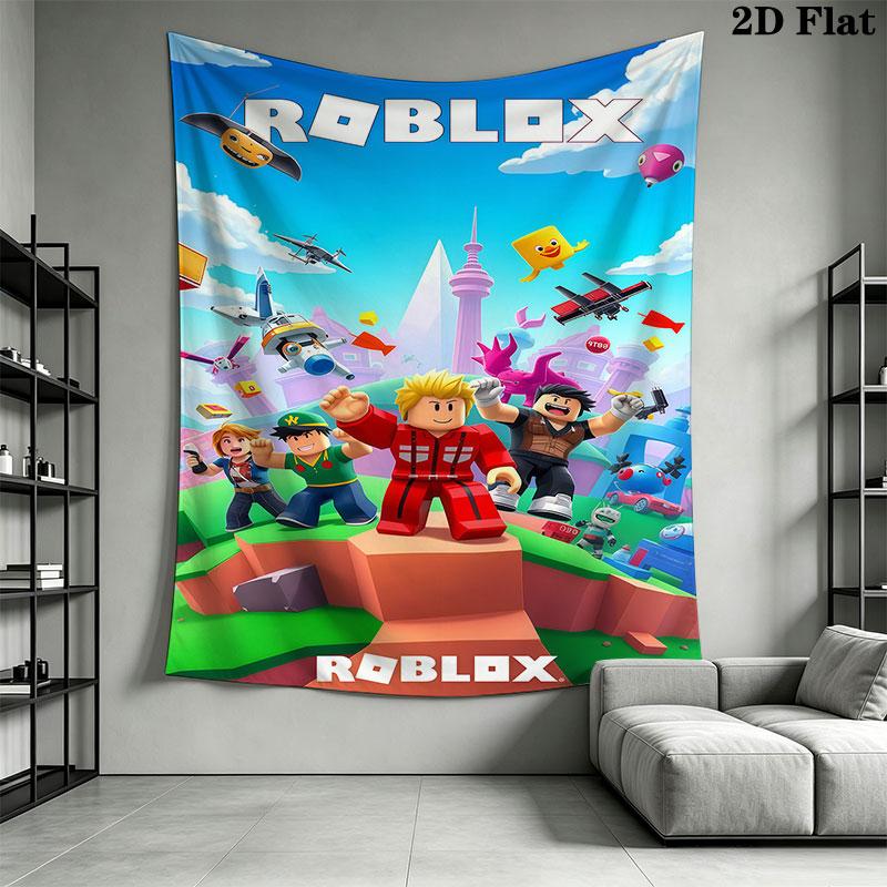 Roblox game Wall Hanging Printed Fabric Blanket Decorative Tapestries for Bedroom Living Room Home Decor