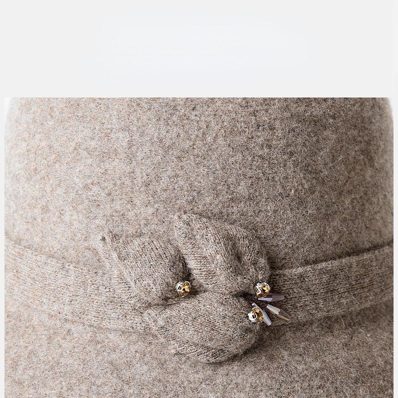 Корейская шерстяная шляпа для бассейна, женские осенне-зимние шапки, теплая шерстяная винтажная шляпа, женская шапка