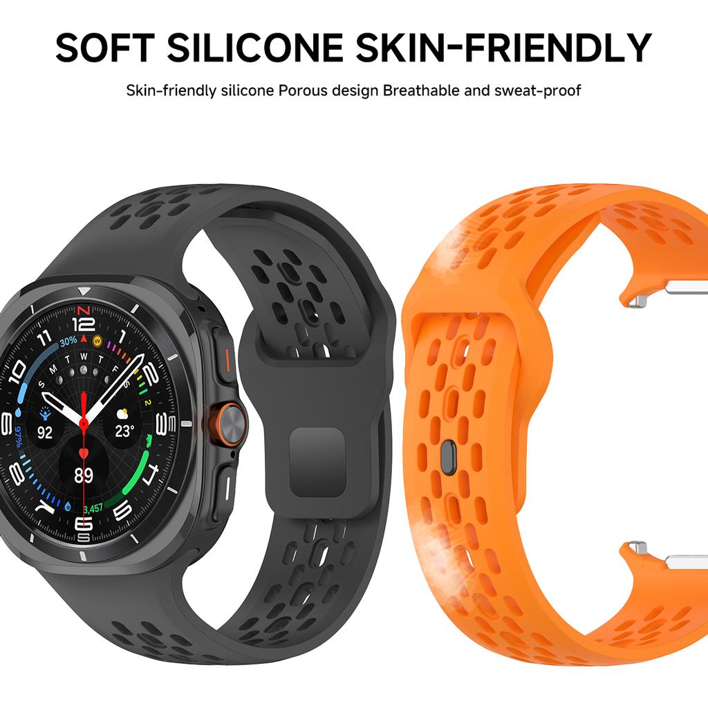 Soft Breathable Silicone Band for Samsung Galaxy Watch 7 Ultra 47mm Sports Loop Strap No Gaps Bracelet for Galaxy Ultra 2025