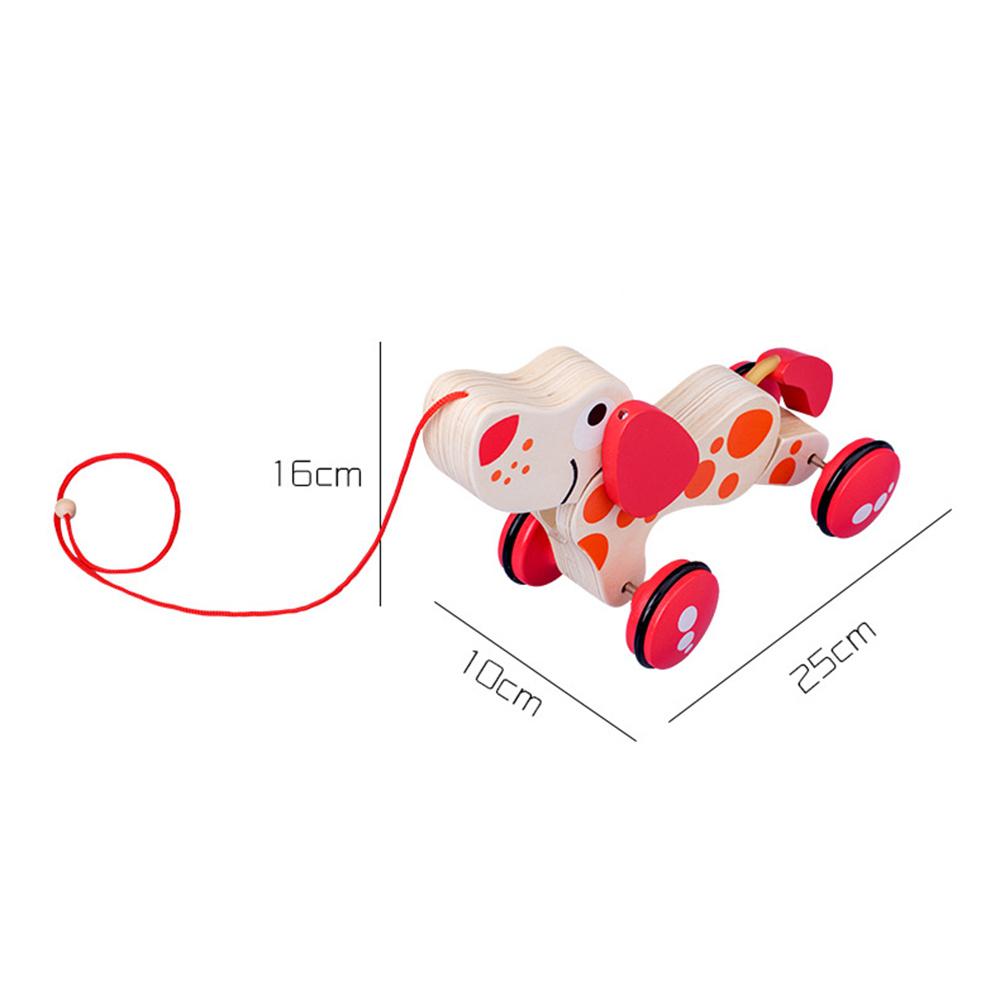 Cartoon Tractors Animals Toy Wooden Pull Toy Kids Intelligence Educational Toys Swinging Little Crocodile Selected Wood