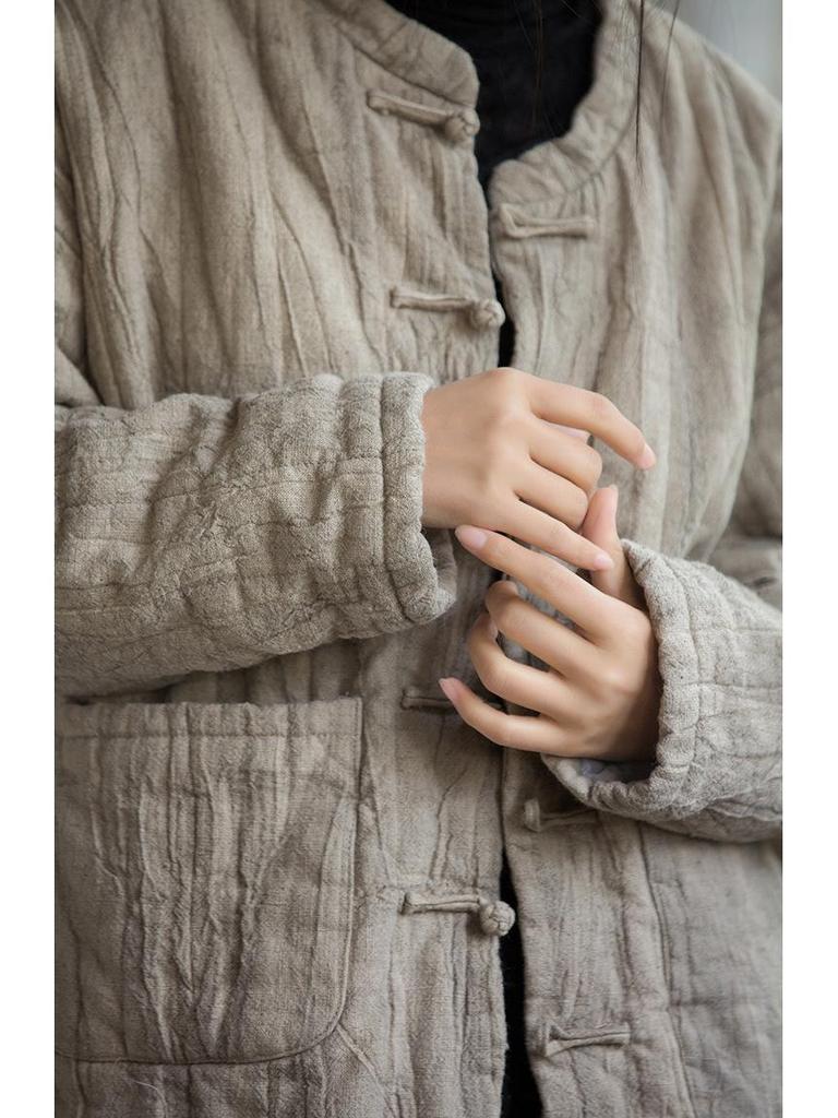 Женская зимняя стеганая куртка из хлопка рами с принтом тай-дай - Новый стиль