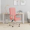 VidaXL Reclining Office Armchair, Swivel Chair with Adjustable Backrest and Footrest, Office Seat, Modern, Pink 349721