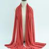 Women's Solid Color Pearl Chiffon Bubble Scarf, Long Silk Headscarf, 70x180cm, Middle Eastern Style