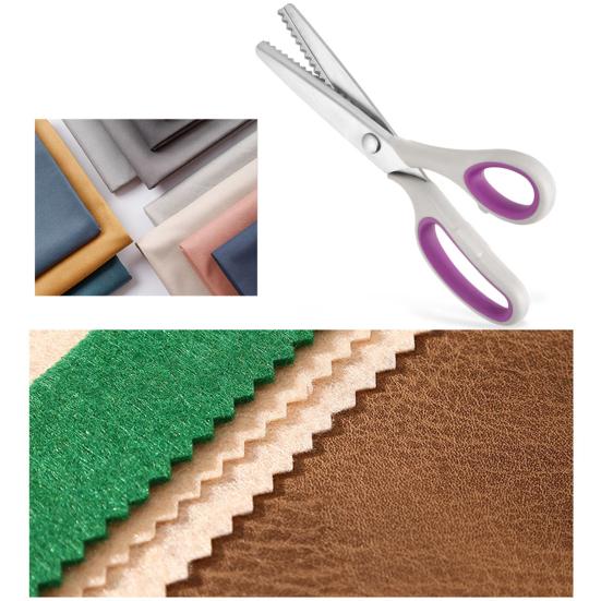 Ножницы зигзаг из нержавеющей стали Многоцелевые портновские ножницы Профессиональные DIY Ножницы для резки ткани Ручные ножницы для шитья