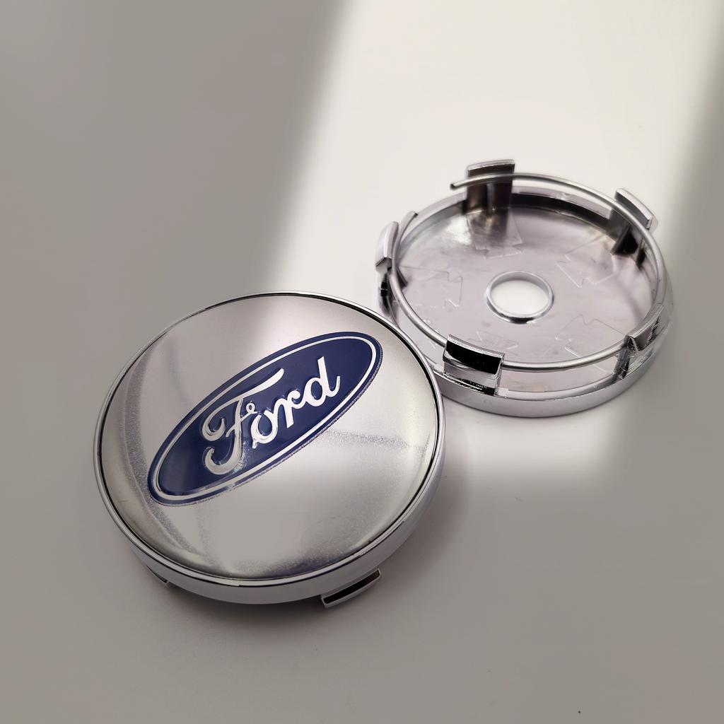 AJV1 4PCS 54/56/60/65/68mm Wheel Center Caps For Ford Fiesta Mondeo Fusion Explorer Escape Focus Kuga Rim Hubcap Cover Badge
