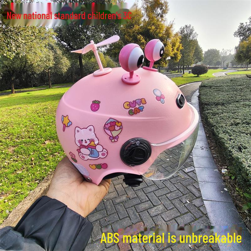 Регулируемый детский электрический мотоциклетный шлем для мальчиков и девочек - Защита от солнца