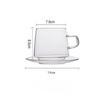 Heat-resistant Glass Cup of Coffee and Tea Tableware Color Espresso Cups Drinkware Teaware Cafes Coffee Travel Mug Set Aesthetic