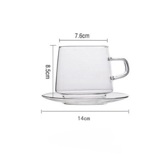 Heat-resistant Glass Cup of Coffee and Tea Tableware Color Espresso Cups Drinkware Teaware Cafes Coffee Travel Mug Set Aesthetic