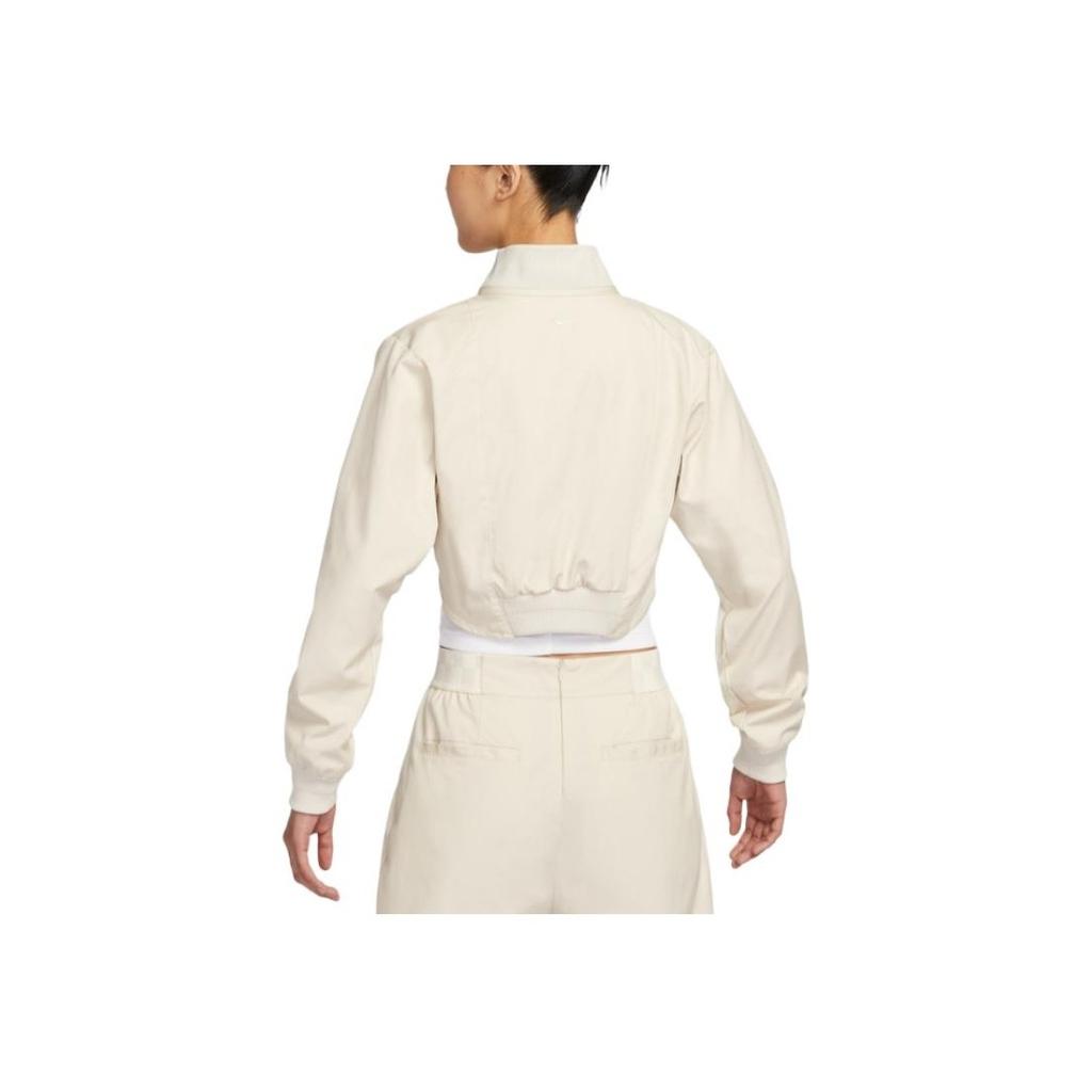 Nike Solid Color Short Zip-Up Casual Jacket Women Jackets Light-Brown FN2241-104