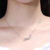 1 Carat Diamond Test Past D Color Moissanite Dolphin Pendant Necklace Silver 925 Original Gemstone Fish Necklace Chain for Girls