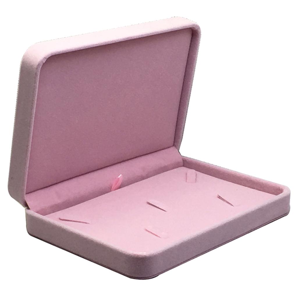 Бархатные наборы ювелирных изделий Коробки Поднос для путешествий Ожерелье Хранение Витрина Красный