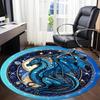 1pc Dragon Fantasy Office Round Area Rug, Under Office Chairs Bedroom Living Room Home Decor, Room Deco, Available in Various Sizes