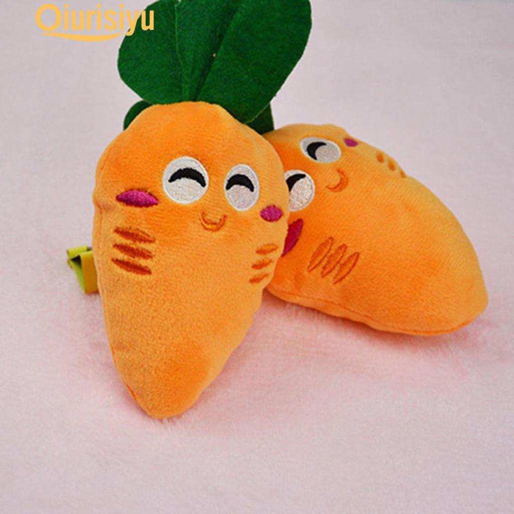 Soft With Sound Pet Squeeze Toy Carrot Plush Vegetable Toy