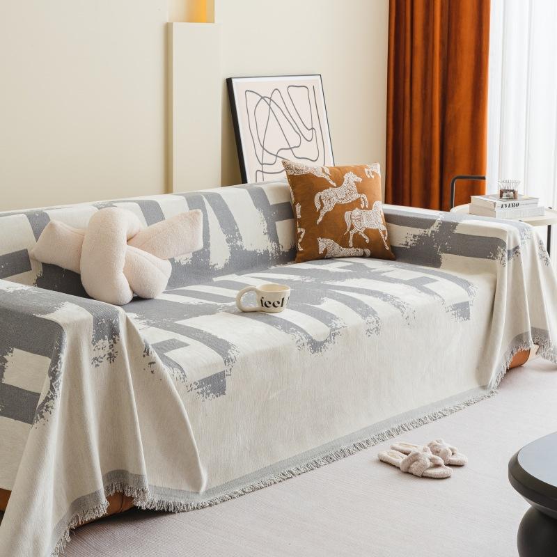 Chenille Sofa Towel Sofa Cover Anti-cat Scratch All-season Chenille Living Room Sofa Cover Blanket All-inclusive