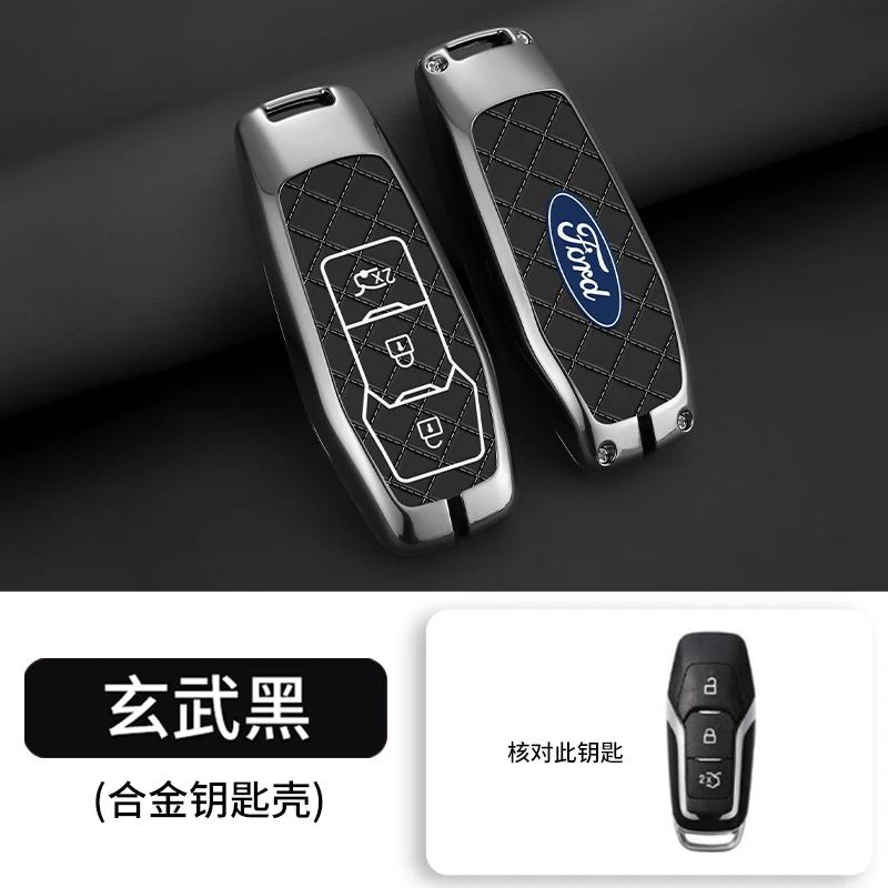 Car Sticker Hot For Ford Zinc Alloy Car Smart Key Case Cover Shell for Ford Focus 3 4 Ranger S C Max Explorer Edge Mustang Fiest