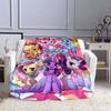 Одеяла My Little Pony, фланелевые одеяла с единорогом, супер мягкие пледы для дивана, гостиной, одеяла с героями мультфильмов