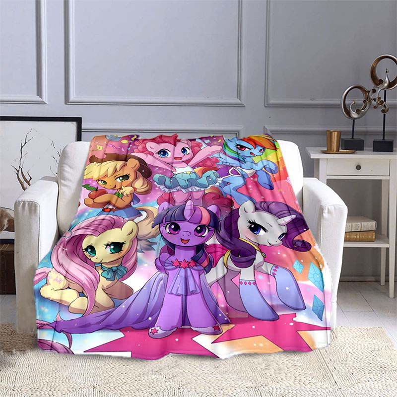 Одеяла My Little Pony, фланелевые одеяла с единорогом, супер мягкие пледы для дивана, гостиной, одеяла с героями мультфильмов