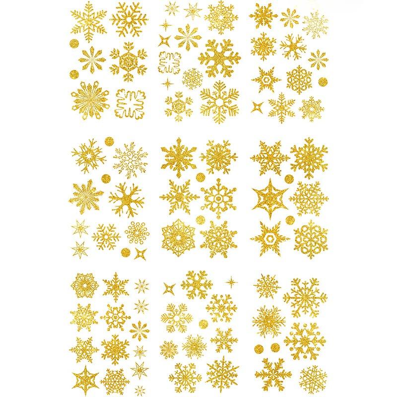 Christmas Snowflake Glass Doors and Windows Add Festive Atmosphere To Decorate the Mall Double Side