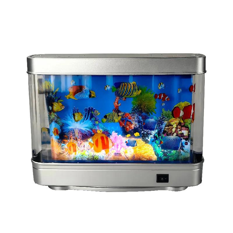 Desktop aquarium fish tank decorative light, USB dynamic fish tank decorative light, aquarium decorative theme ornaments, dynami
