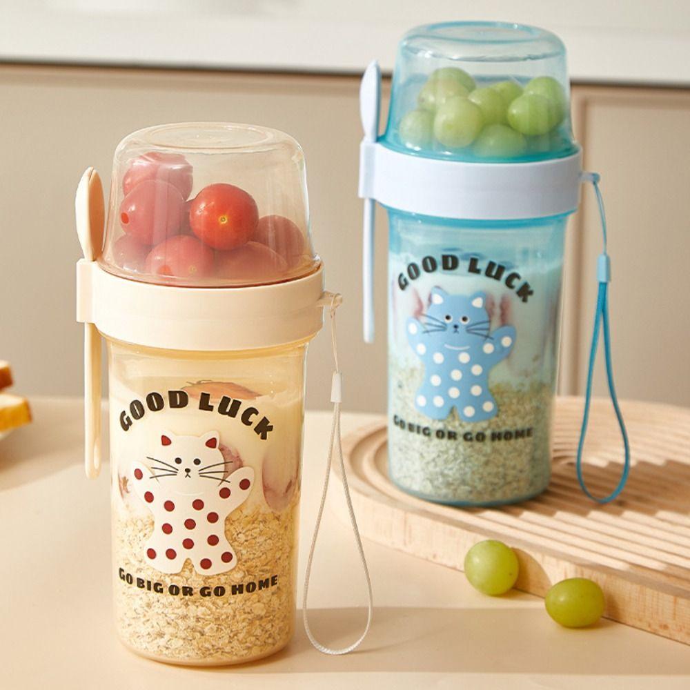 With Lid And Spoon Yogurt Filter Strainer Portable Yogurt Maker New Breakfast Oatmeal Container