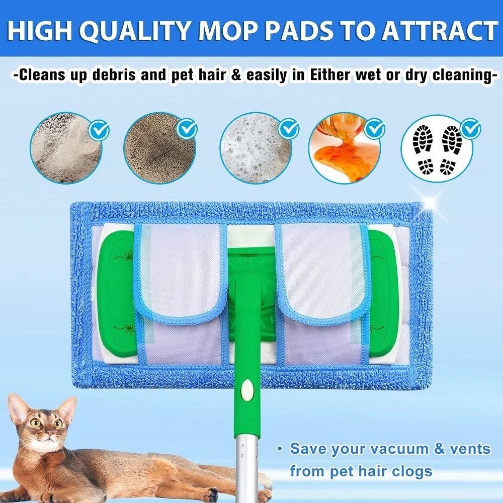 Wet/Dry Use Floor Mop Pad Microfiber Scouring Pads New Replaceable Mop Cloth For Swiffer Sweeper