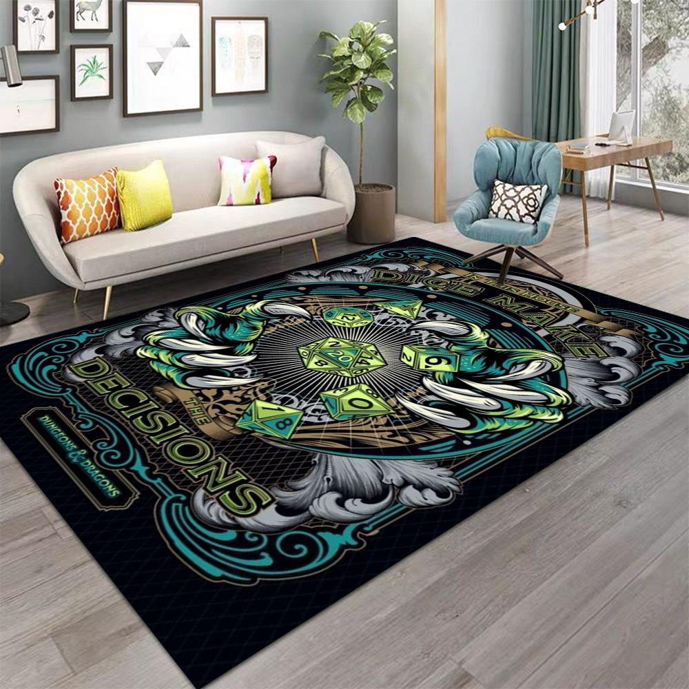 Dungeons Dragons Printed Large Carpet Rug for Home Living Room Bedroom Sofa Doormat Decor Kid Area Rug Carpet Non-slip Floor Mat