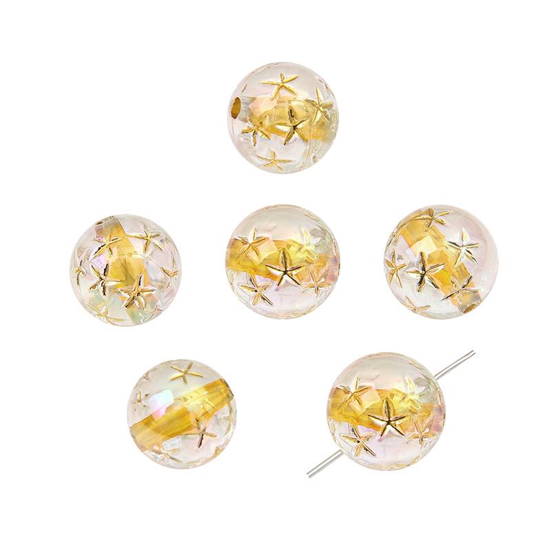 Ретро японские посеребренные золотом бусины из смолы в форме звезд для изготовления серег своими руками