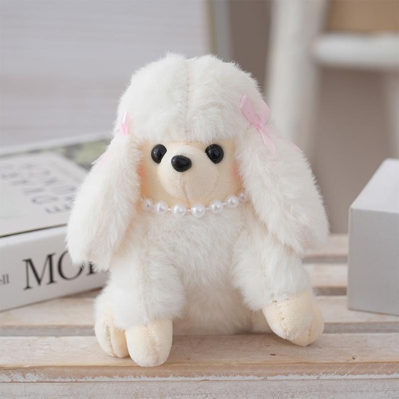 Милый плюшевый пудель брелок реалистичная форма животного подарок украшение для рюкзака