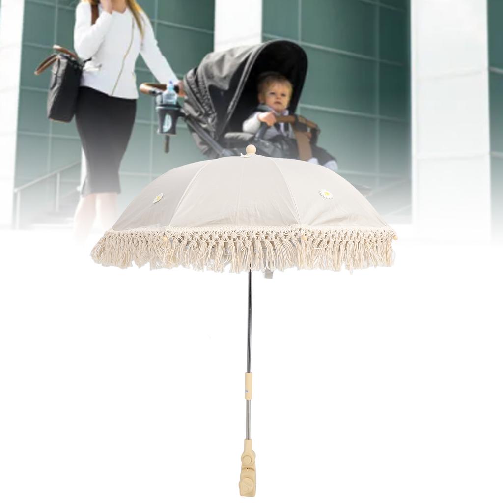 Baby Stroller Umbrella Sunshade UV Blocking Angle Clamp On Baby Parasol for Bch Chair Pushchair