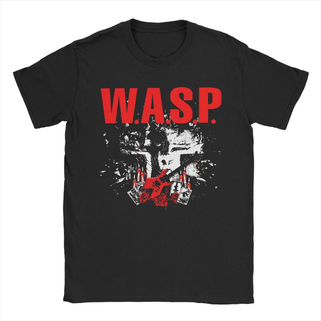 WASP W.A.S.P рок-группа Одежда Унисекс Футболка Чистый хлопок Футболка Новое поступление Футболка Одежда