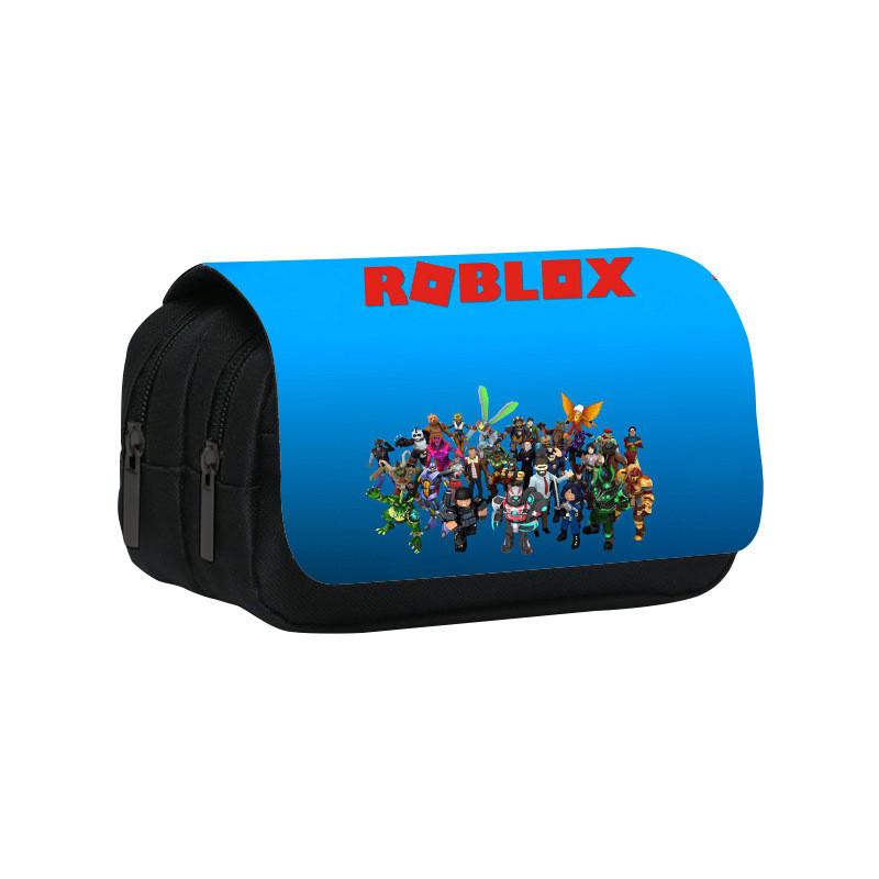 Roblox Паттерн Двухслойная Флип-Крышка Студенческая Канцелярская Сумка-Пенал Для Детей и Подростков
