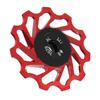 Колесо заднего переключателя горного велосипеда 11T Металлический керамический направляющий ролик заднего колеса Велосипедный аксессуарКрасный