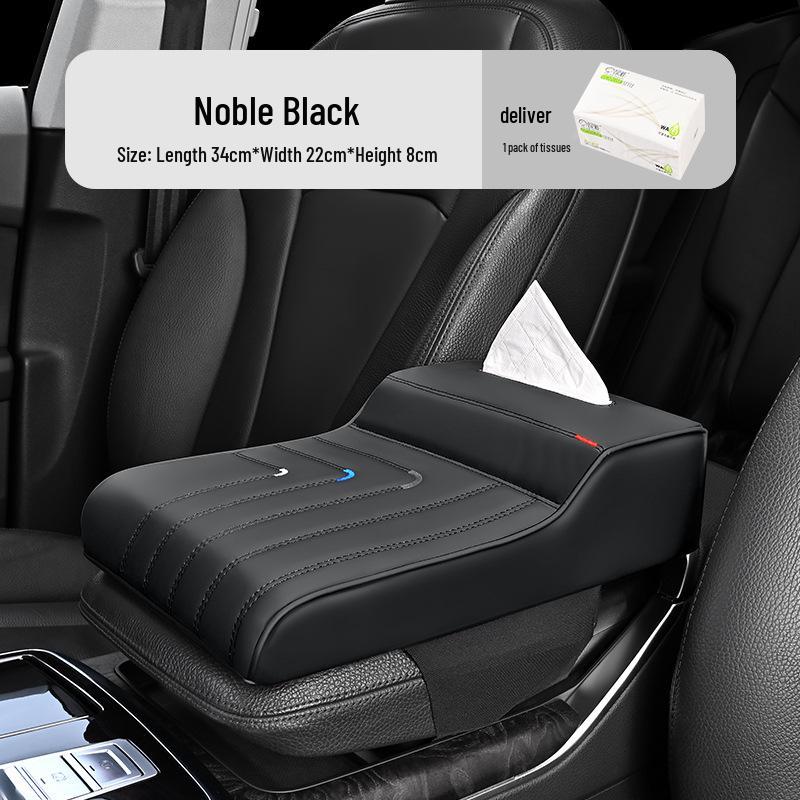 Универсальная подушка из пенополиуретана для подлокотника автомобиля с держателем для коробки с салфетками.