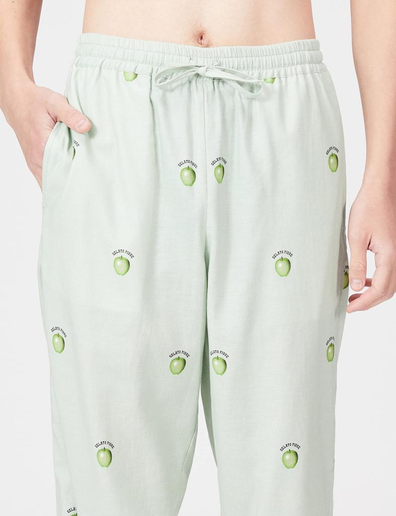 Gelato Pique HOMME Apple Print Pajama Long Pants PMFP224919 Green Medium Men's