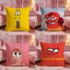 LLarvaS Cute Cartoon Cushion Cover Premium Comfort Reversible Pillow Cove Two In One Design For Any Room  Car Interior