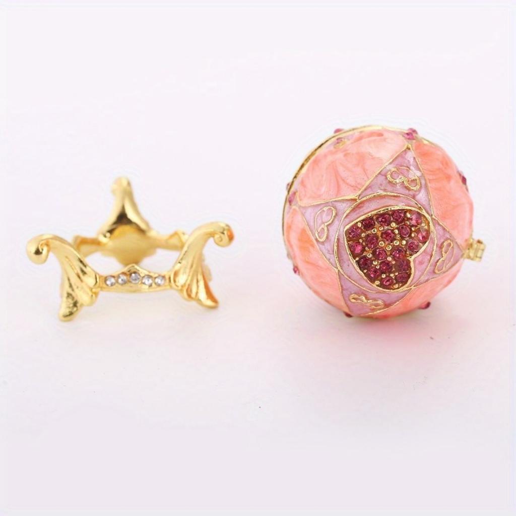 Креативные подарки для дома, шкатулки для украшений в форме яиц, изделия ручной работы из металла, эмалевые украшения с инкрустацией бриллиантами