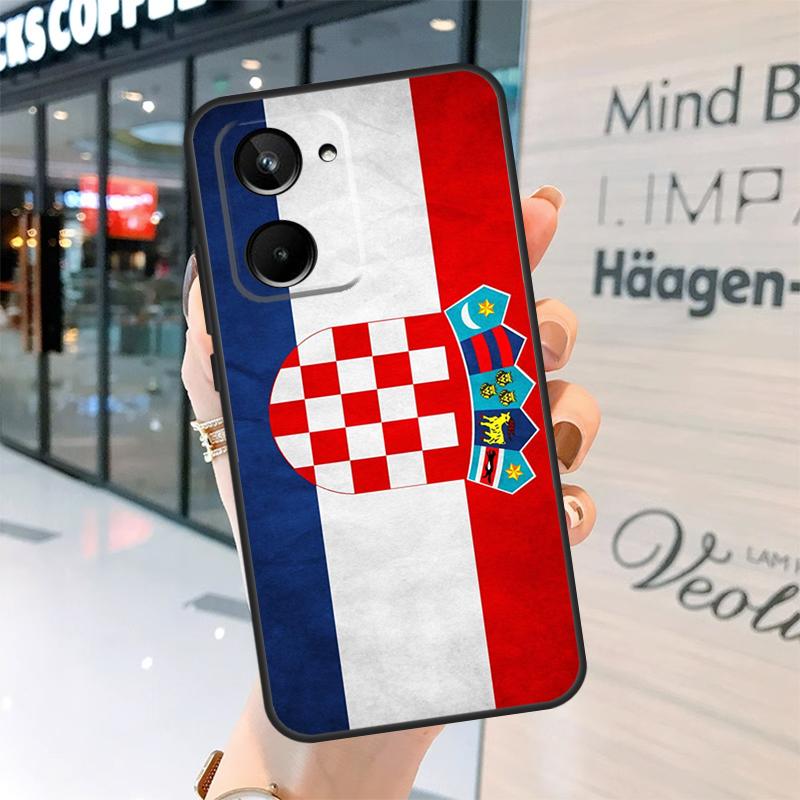 Croatia Flag Case For Realme 15 Pro 12 11 13 14 Pro Plus GT6 GT7 C55 C51 C53 C25 C63 C61 C65 C67 C71 C75