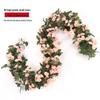 Artificial Rose Vine for Living Room Decoration, Air Duct Cover, Plastic Flower Garland