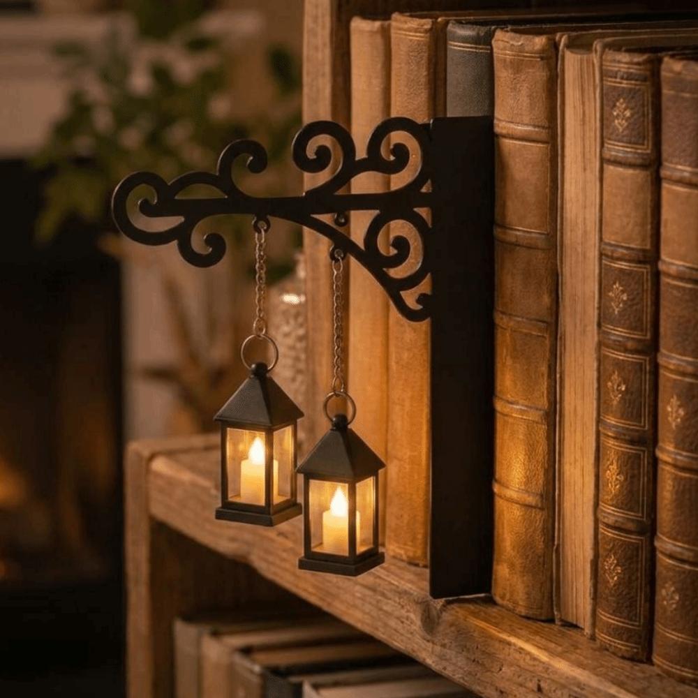 Декоративная светодиодная лампа для книжного уголка, винтажный металлический ночник в библиотечном стиле, тыквенный фонарь-призрак, для дома и офиса
