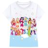 Fashion Girls KATSEYE Print Sets Short Sleeves T-Shirt Top Skirt Bag