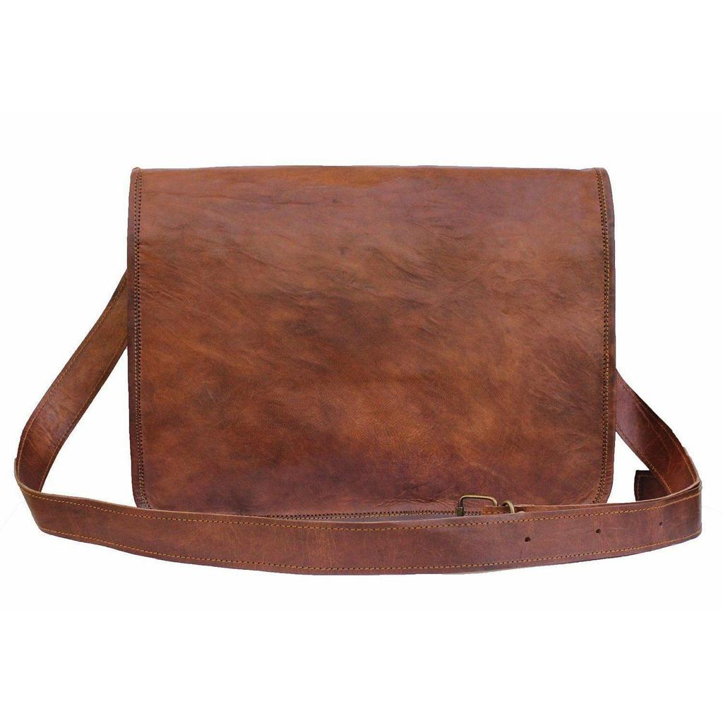 Новый прочный декодер ручной работы из кожи через плечо школьный портфель