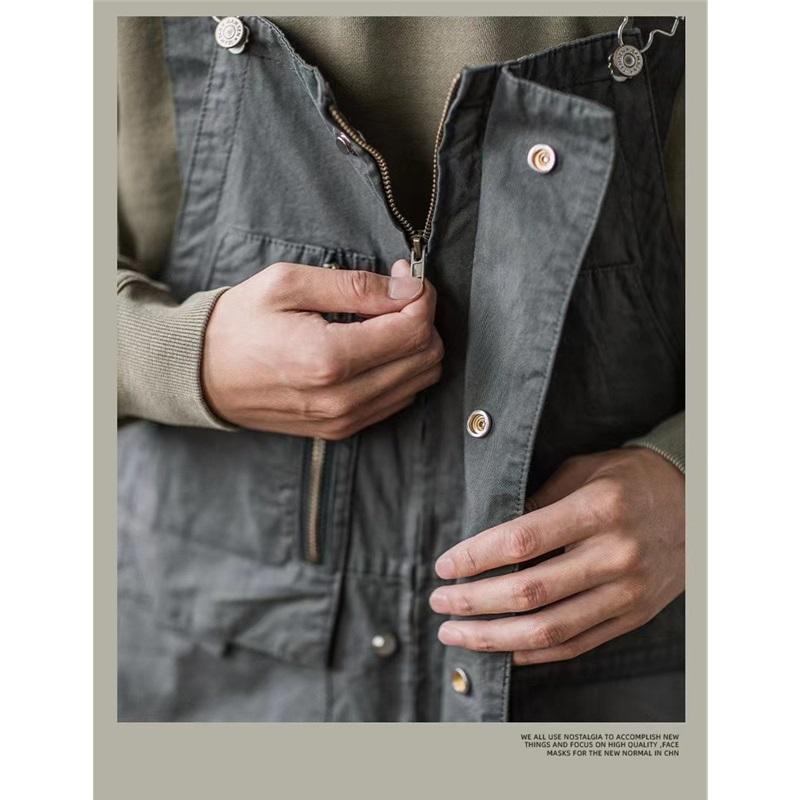 Мужской свободный рабочий комбинезон в стиле «американский ретро» с множеством карманов