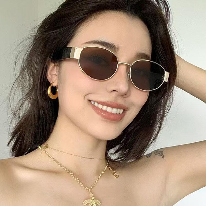 European American Style Sunglasses For Women Oval Shape Hip Hop Sun Glasses Women Fashion Stylish Sunglasses Man