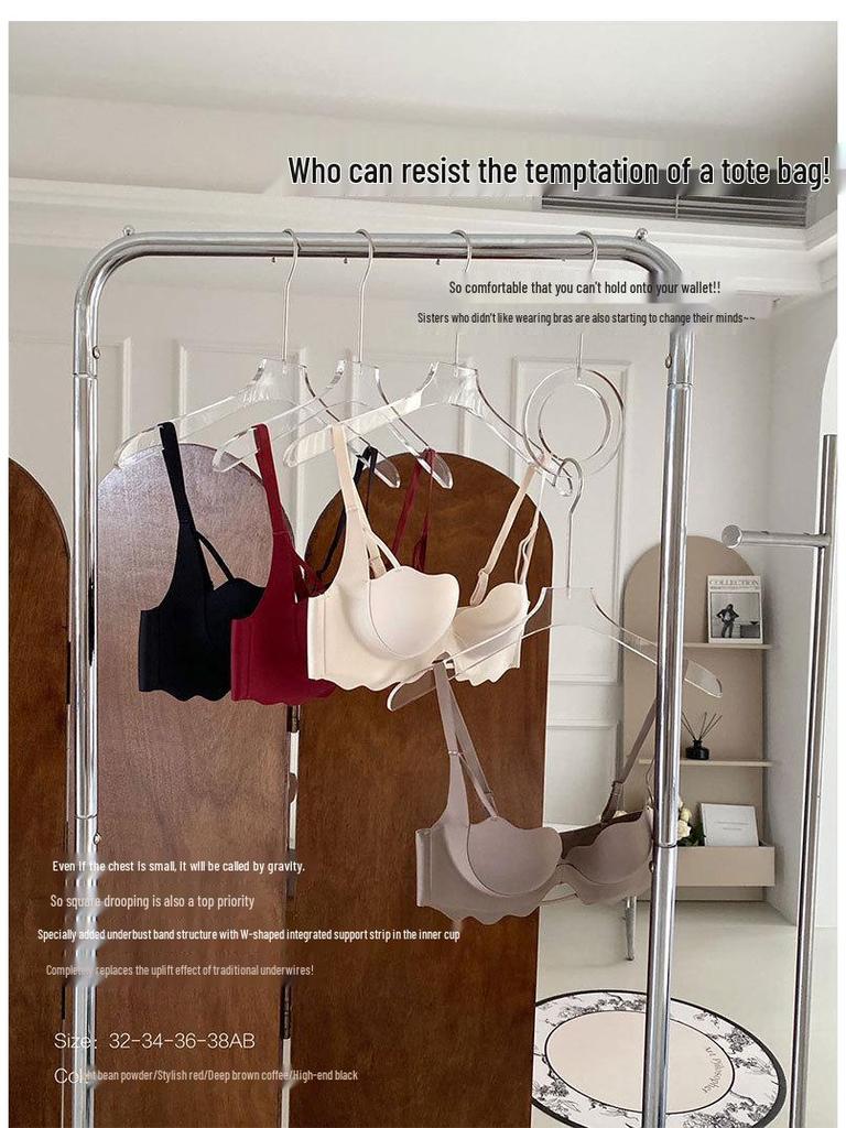 2023 Бесшовный бюстгальтер с чашками-лепестками: Подчеркивает маленькую грудь благодаря поддержке на косточках