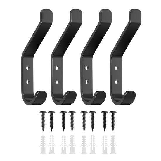 Wall Hook Hat Hanger Strong Load-bearing Rust-Resistant Simple Installation Arc Shaped Design Versatile Use Coat Hook