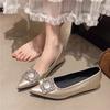 Fashion Crystal Women Flats Pointed Toe Shoes Luxury Sexy Summer Sandals Designer 2025 New Loafers Dress Party Woman Shoes Zapatos Mujer